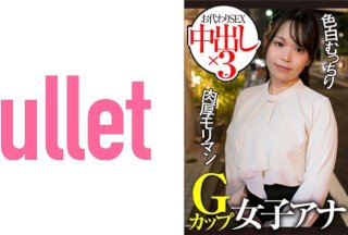 733CLT-004 Gカップ女子アナ 色白むっちり 肉厚モリマン お代わりSEX 中出し×3}